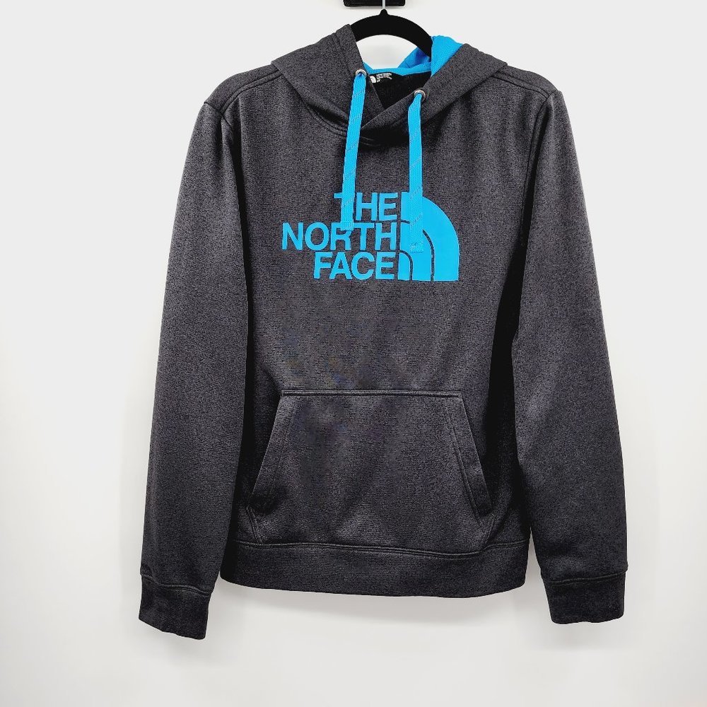 The North Face Men's Scuba Fleece Lined Sweatshirt Hoodie Blue/Grey Size Small - Picture 2 of 13